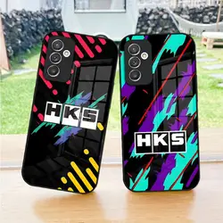 Sports Car HKS JDM Phone Case For Samsung S24 Ultra S25 S23 S22 S20 Fe S21 Plus A16 A54 A34 A24 A53 Glass Cover