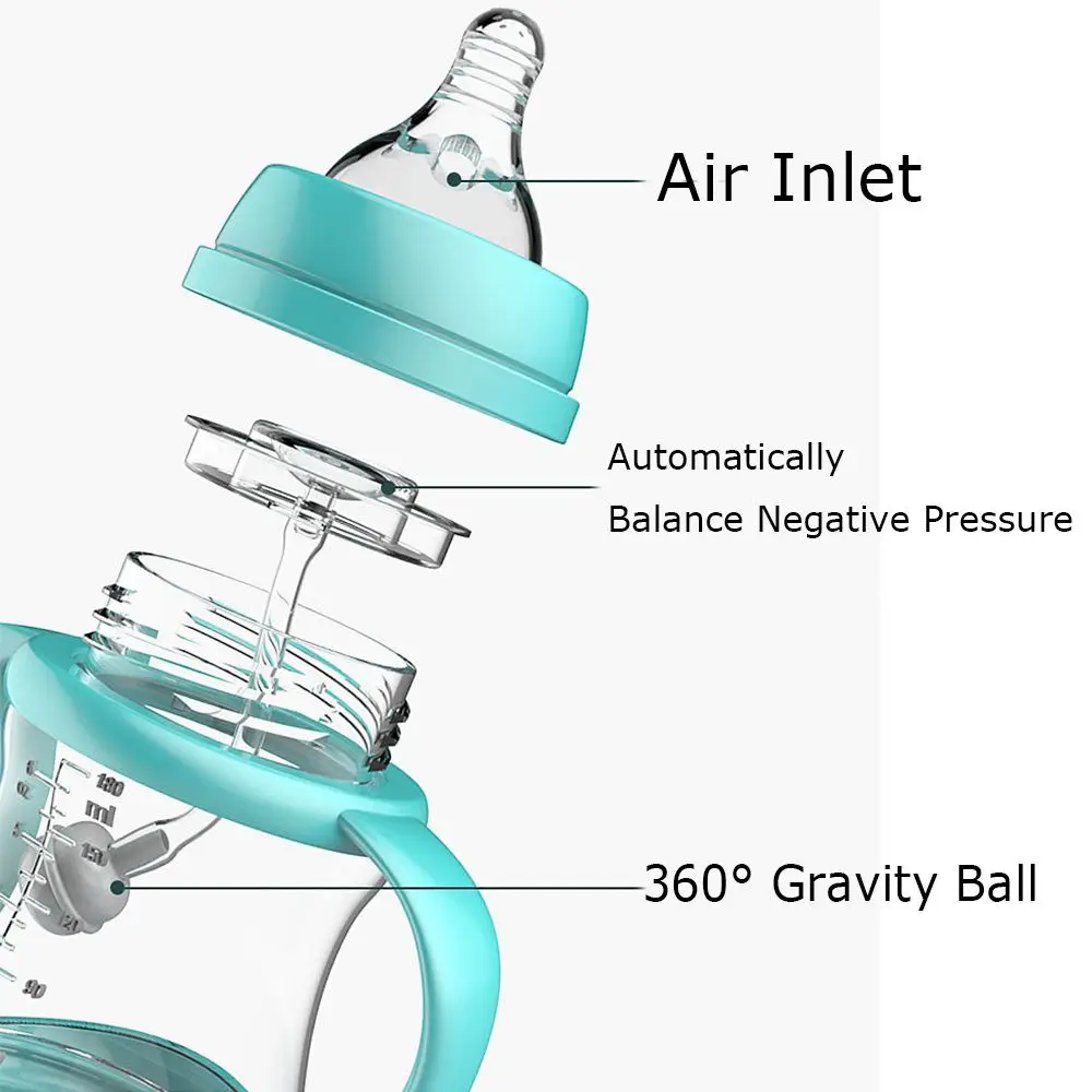 Baby Feeding Newborn Feeder Wide-Caliber Fruit Juice Nursing Care Nipple Bottle Milk Bottles Baby Bottle with Grip