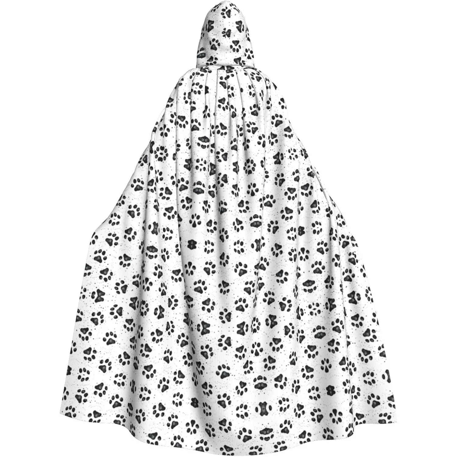 

Накидка с капюшоном для взрослых с рисунком собачьей лапы, карнавальная праздничная накидка, халат для косплея, костюм для вечеринки, готический карнавал