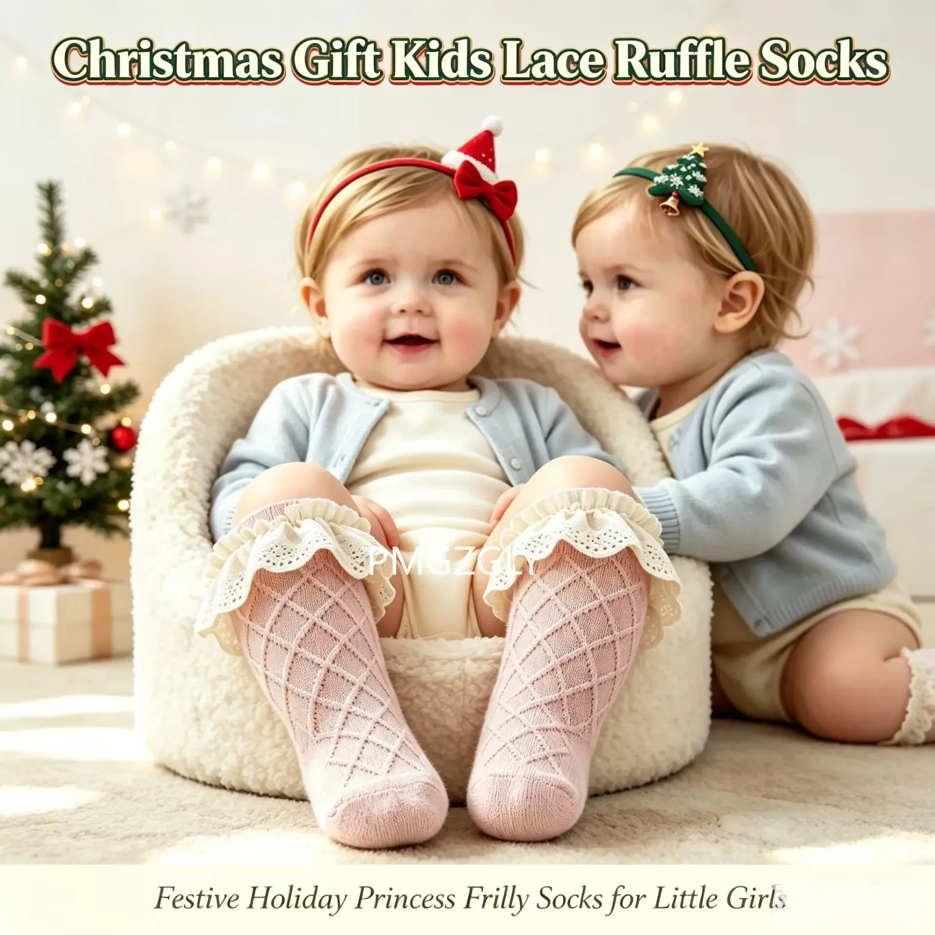 Baby Christmas gift lace stockings Girl Socks Newborn Suitable For 0-5 Years Old Infant Children Cute Lace Flower Short Socks