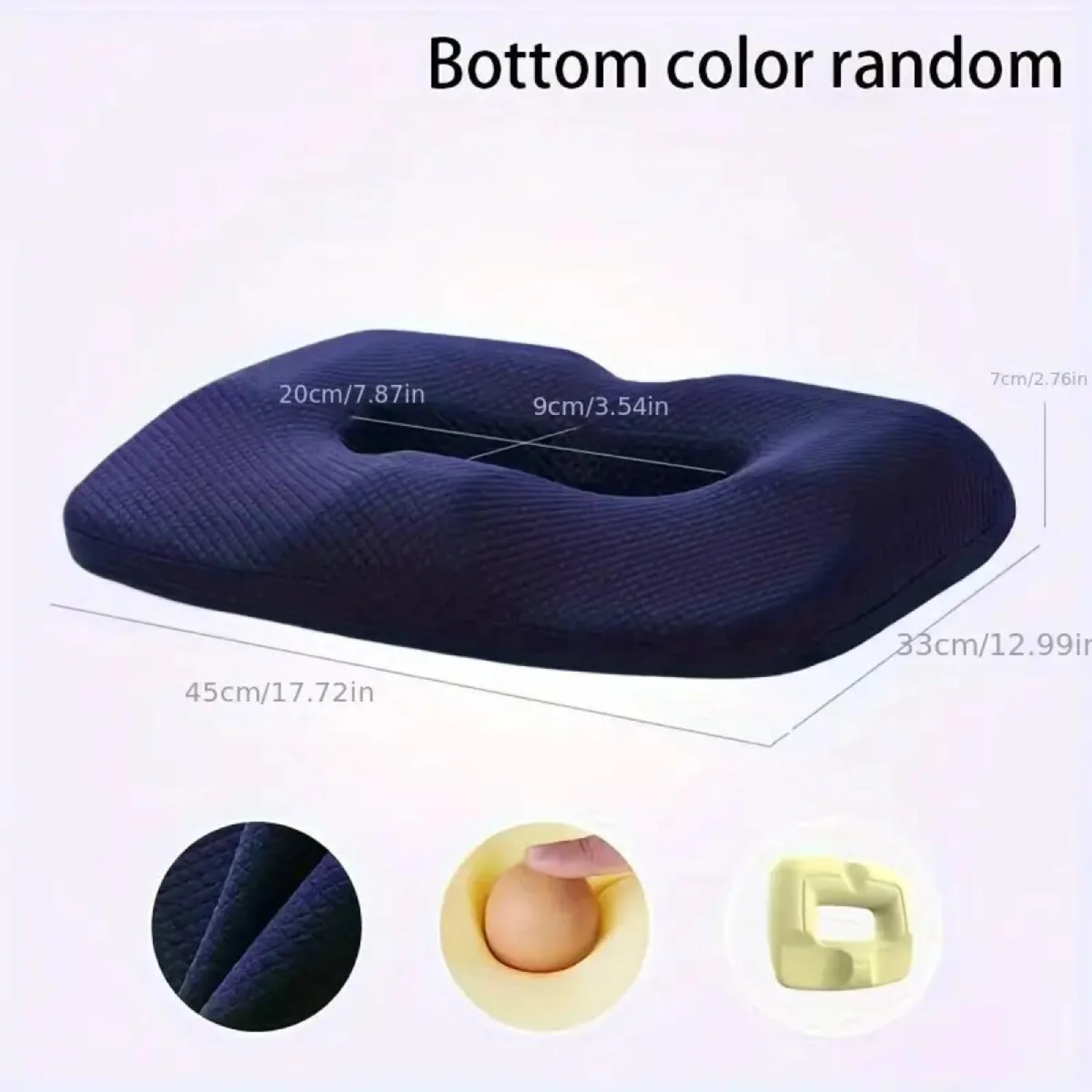 1 Piece Hemorrhoid Cushion Butt Cushion Butt Office Sedentary Artifact Work Seat Cushion Breathable Tail Vertebra Decompression 