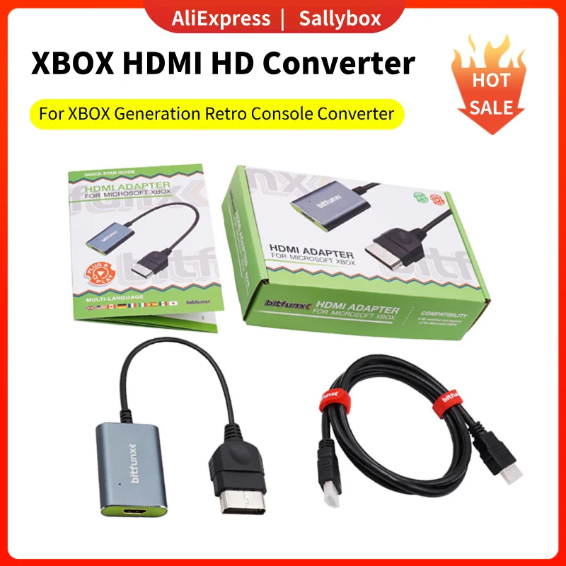 

Audio Video HDMI-compatible Converter for Microsoft XBOX Retro Video Game Console High Definition Support 480p 720p 1080i