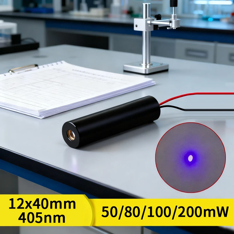Violet Blue Dot Positioner D12x40mm 405nm Glass lens 50mw 80mW 100mw 200mw Laser Module Industrial Grade TYLASERS