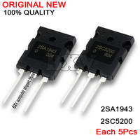 10PCS 2SA1943 TO-3P 2SC5200 TO-3PL=5Pair (5PCS C5200+5PCS A1943)