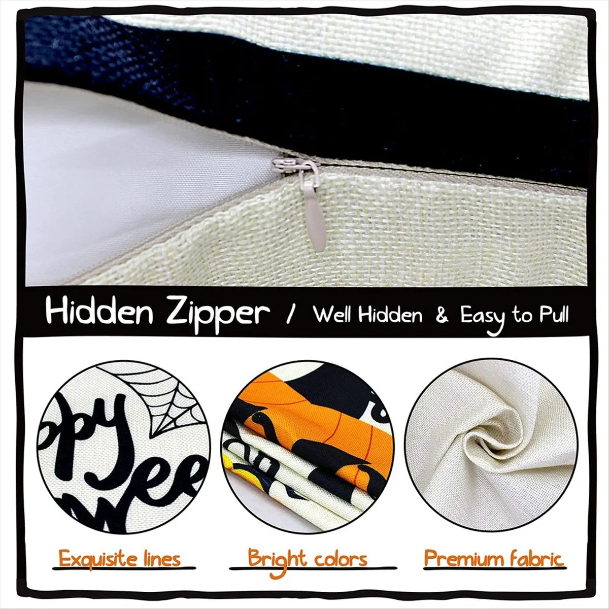 

A78I наволочки 18x18 дюймов, набор из 4 наволочек «Кошелек или жизнь» Хэллоуин, льняной чехол для дивана-кровати, украшение для подушки