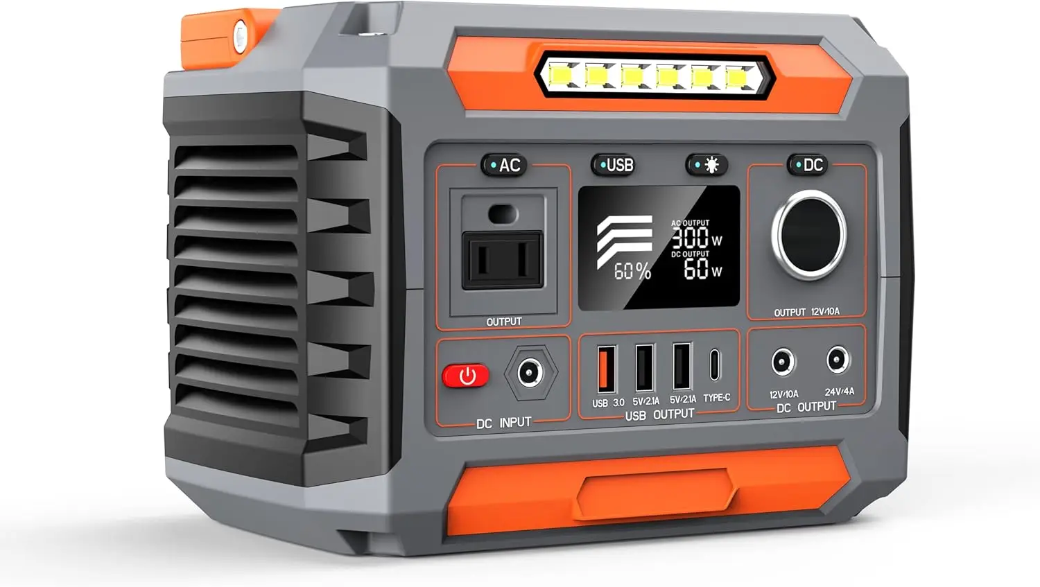 

Портативная электростанция A3B, 300 Вт, 288 Втч, быстрая зарядка, легкая, трехсторонняя и беспроводная зарядка для кемпинга