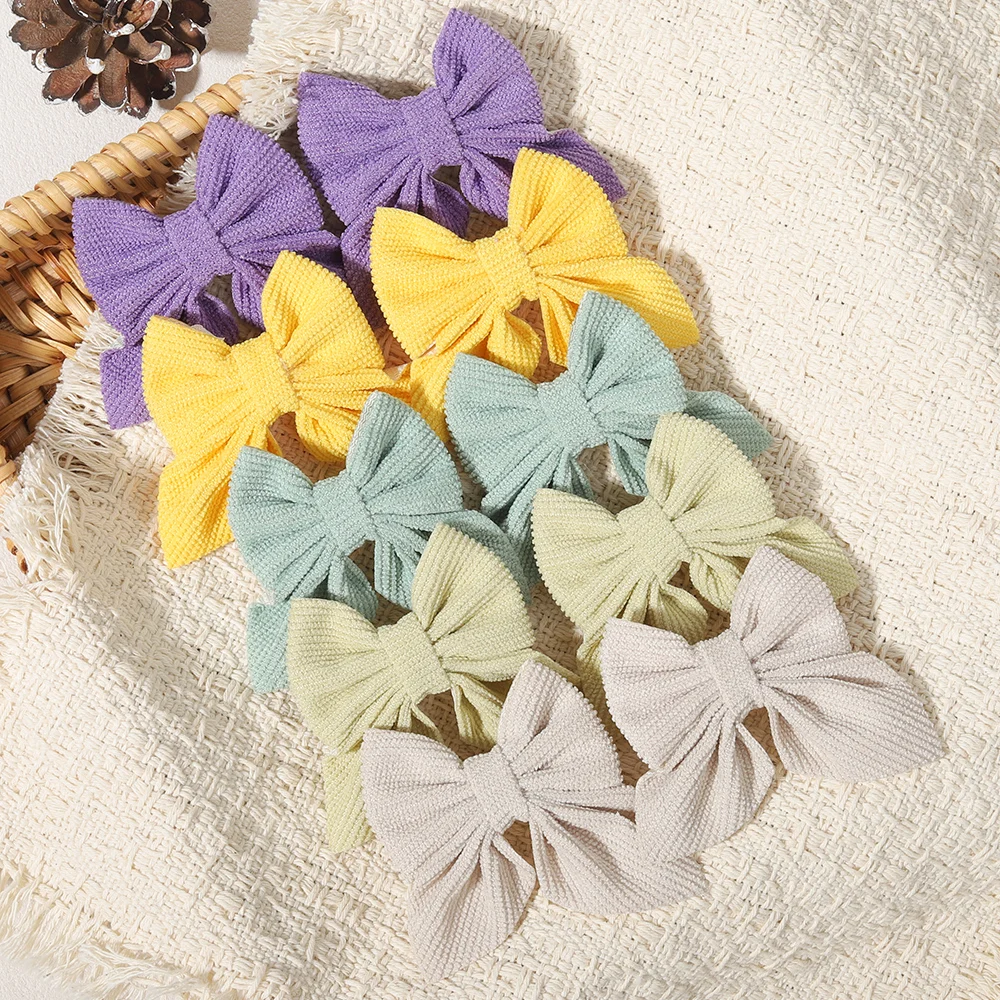 4/10 Stück Cord-Haarspangen für Kinder, Große Mädchen-Haarschleifen, Niedliche Haaraccessoires Geeignet für Kinder, Babys und Jugendliche – Detail 6