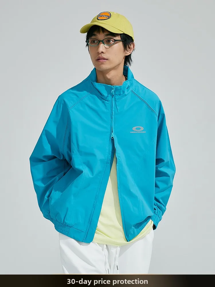 

NTED Japanese Style Pure Color Three-Proof Men's Jacket Autumn New Mesh Breathable Stand Collar Jacket Loose Fit Youth ...