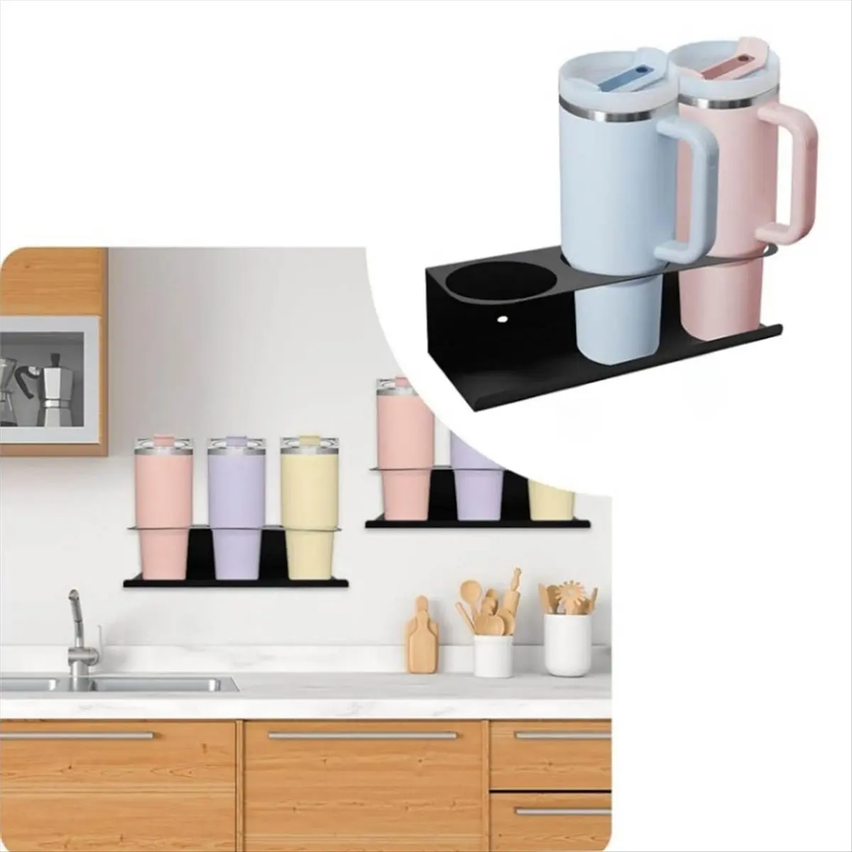 2026 Trend Cup Holder for 30/40 Oz Tumbler, Magnetic Cup Organizer Holder for Fridge, Cup Accessories 1 Pack
