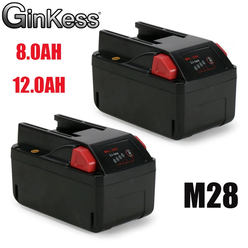 

Original Replacement Battery For Milwaukee M28 M28BX MS-32C V28IW HD28 HD28PD-0 4932352523 28V 8000mAh/12000mAh Battery Set