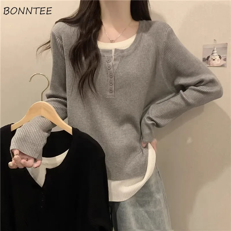 

Футболки для женщин в корейском стиле с длинным рукавом, осень-зима, универсальные простые модные для молодых студентов, новая мягкая уличная одежда