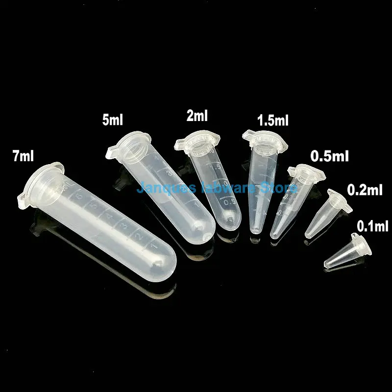 Labor 0.1/0.2/0.5/1.5/2/5/7ml Kunststoff Zentrifuge Rohr EP test rohr PCR rohr Probe Umpacken kleine flasche