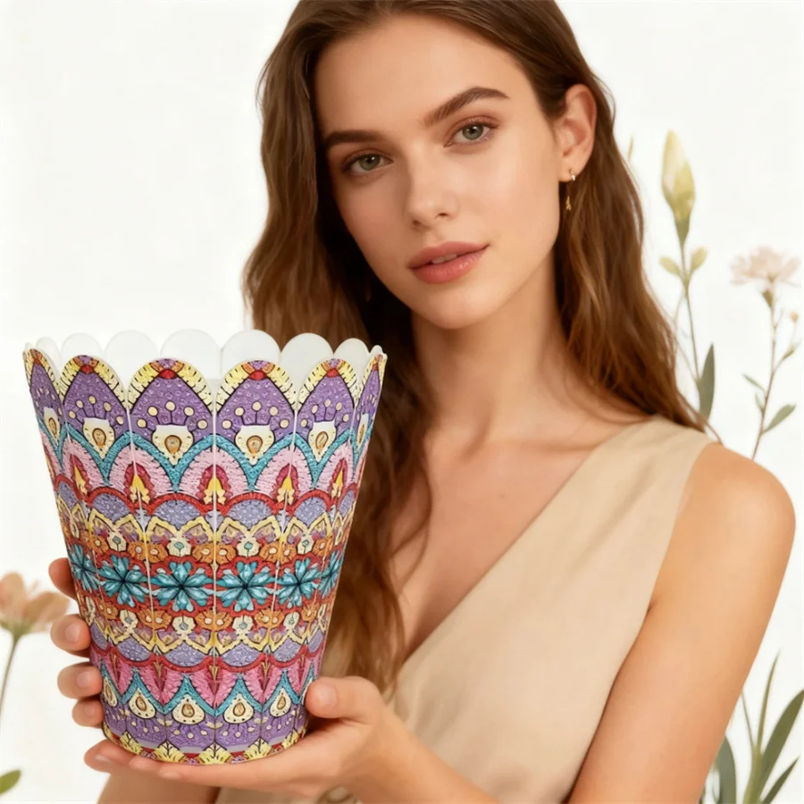 

Diamond Painting Vase Aesthetic Diamond Painting Flower Vase Desktop Diamond Art Flower Arrangement Vase for Home Office Decor