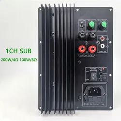 New 110-220v Heavy Bass Active Subwoofer Amplifier Board 5.1 And 7.1 Home Theaterdedicated Subwoofer Board 4 Ohm 200w 8 Ohm 100w