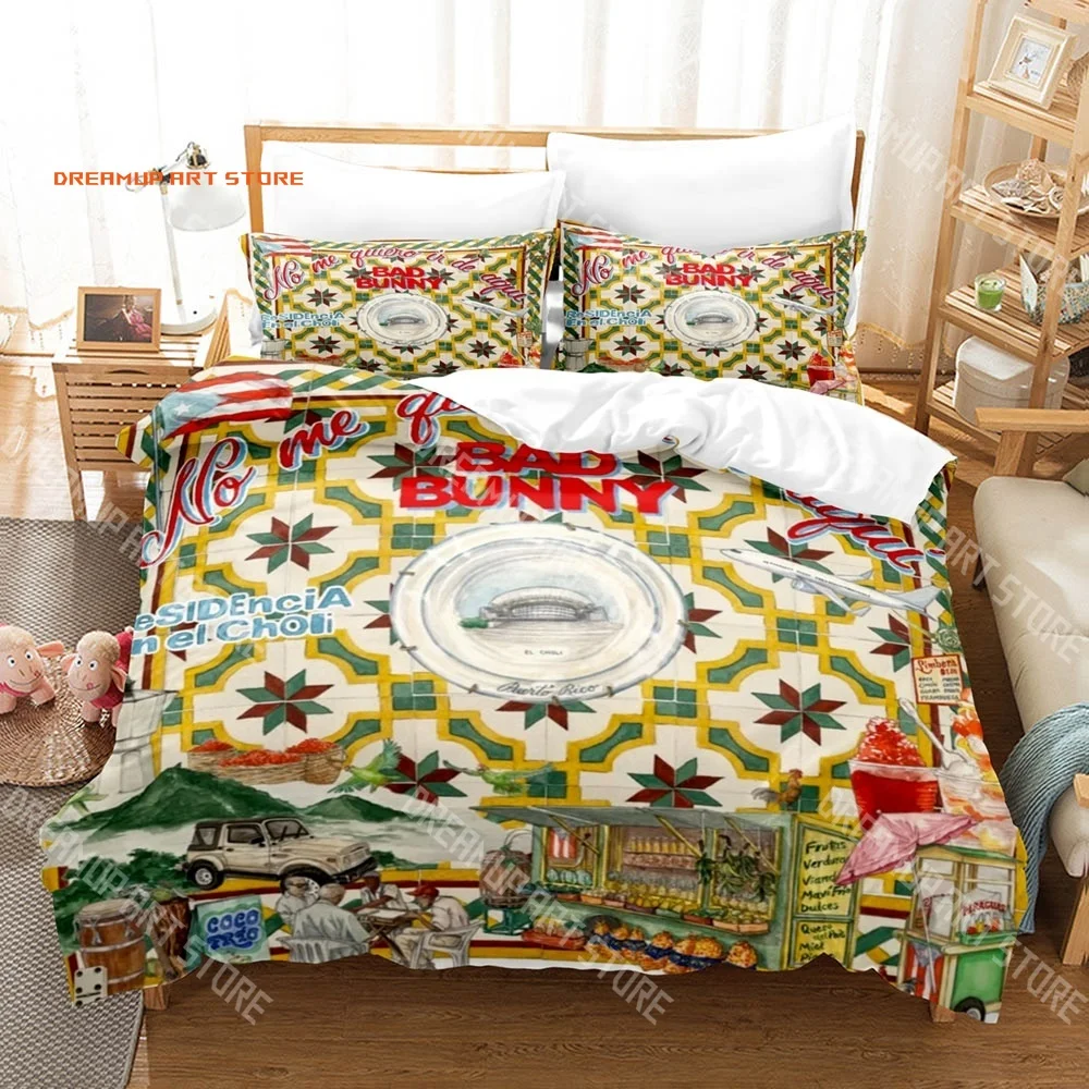 2026 Hot Adult Kid Bedroom Duvetcover Sets Parure Bad Bunny Debi Tirar Mas Fotos Bedding Set Single Twin Full Queen King Size Be