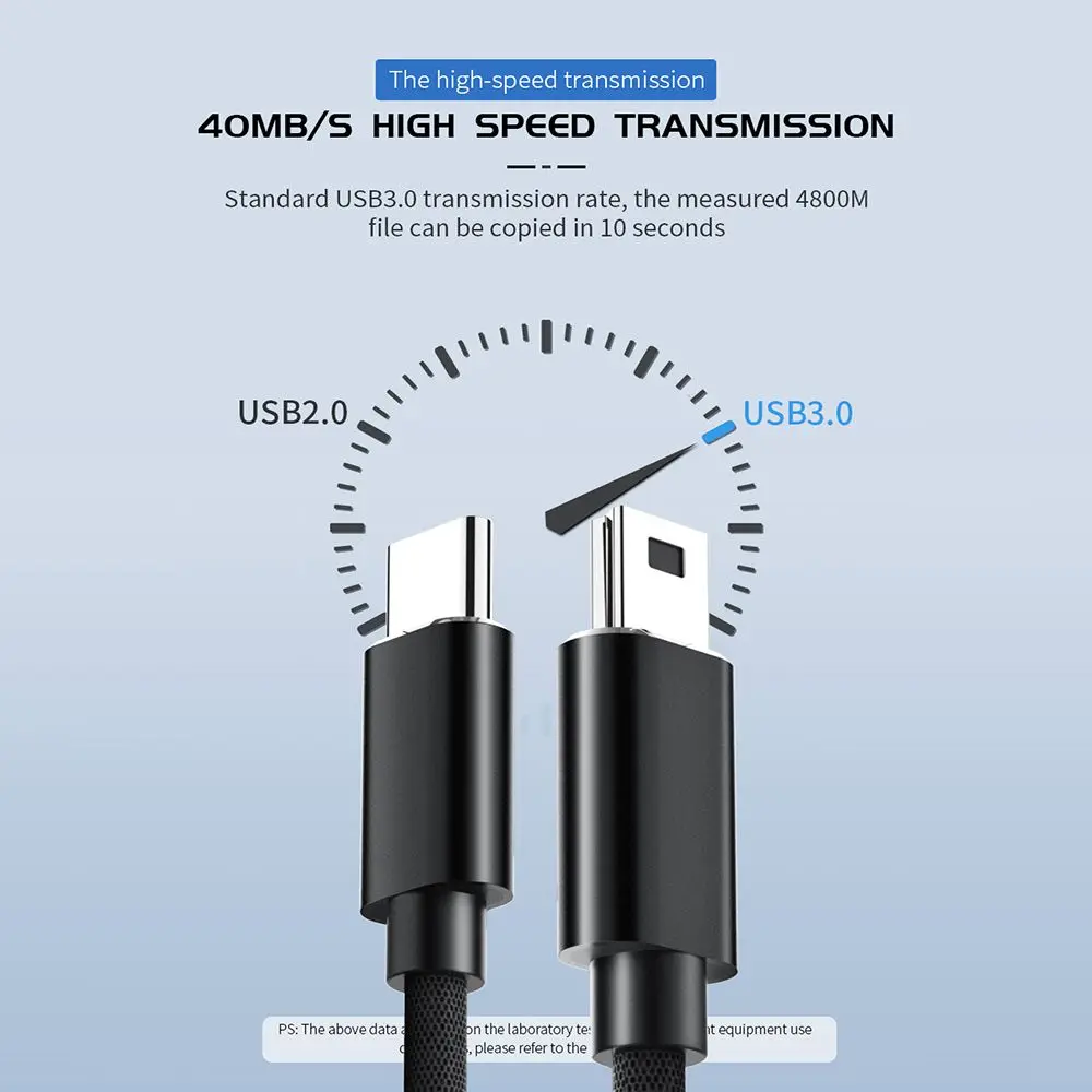 Receiver Digital Camera MP3 Player USB-C to Mini 5-Pin Quick Charging Data Sync USB Type C To Mini USB Cable