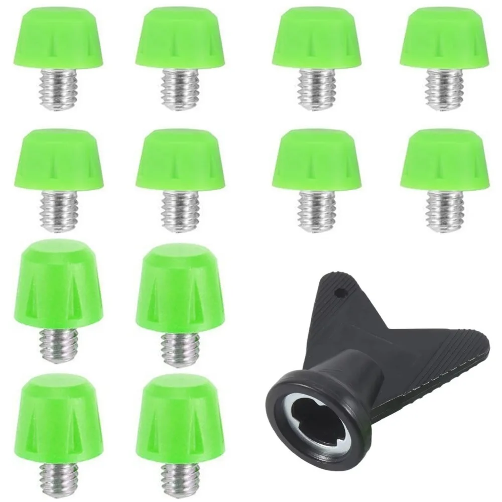 

Набор из 12 шт. профессиональных шипов для футбольных бутс с резьбой M6, 8 мм и 10 мм, противоскользящие, с ключом для замены