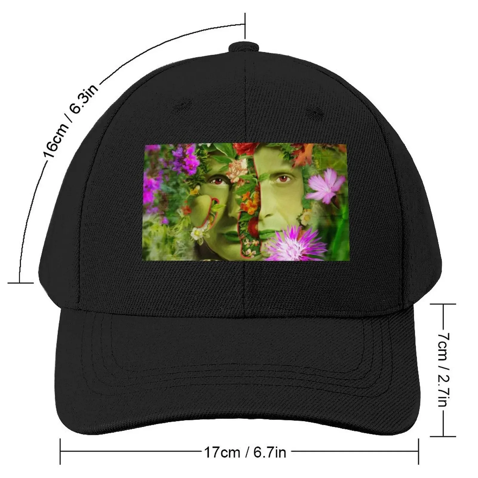 Surreal Garden Peeled Hannibal Portrait Floral Collage Baseball Cap custom Hat Hat Baseball Cap For Women 2025 Men's