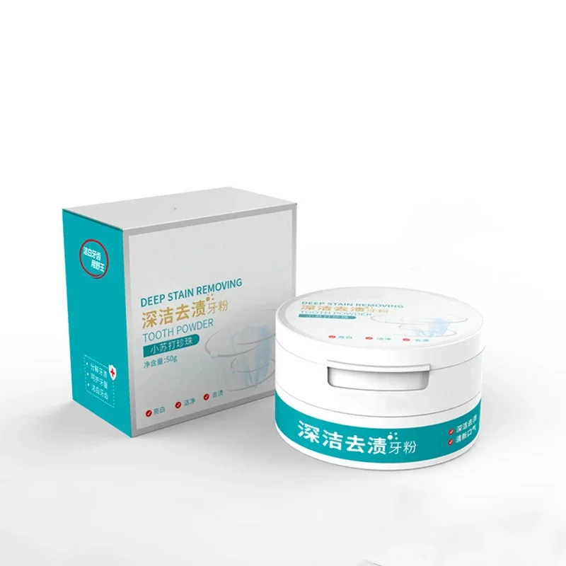 Bicarbonato de sódio pó de dente deslumbrante hortelã bicarbonato de sódio erval pérola dentes branqueamento em pó 50g remover manchas de vinho café