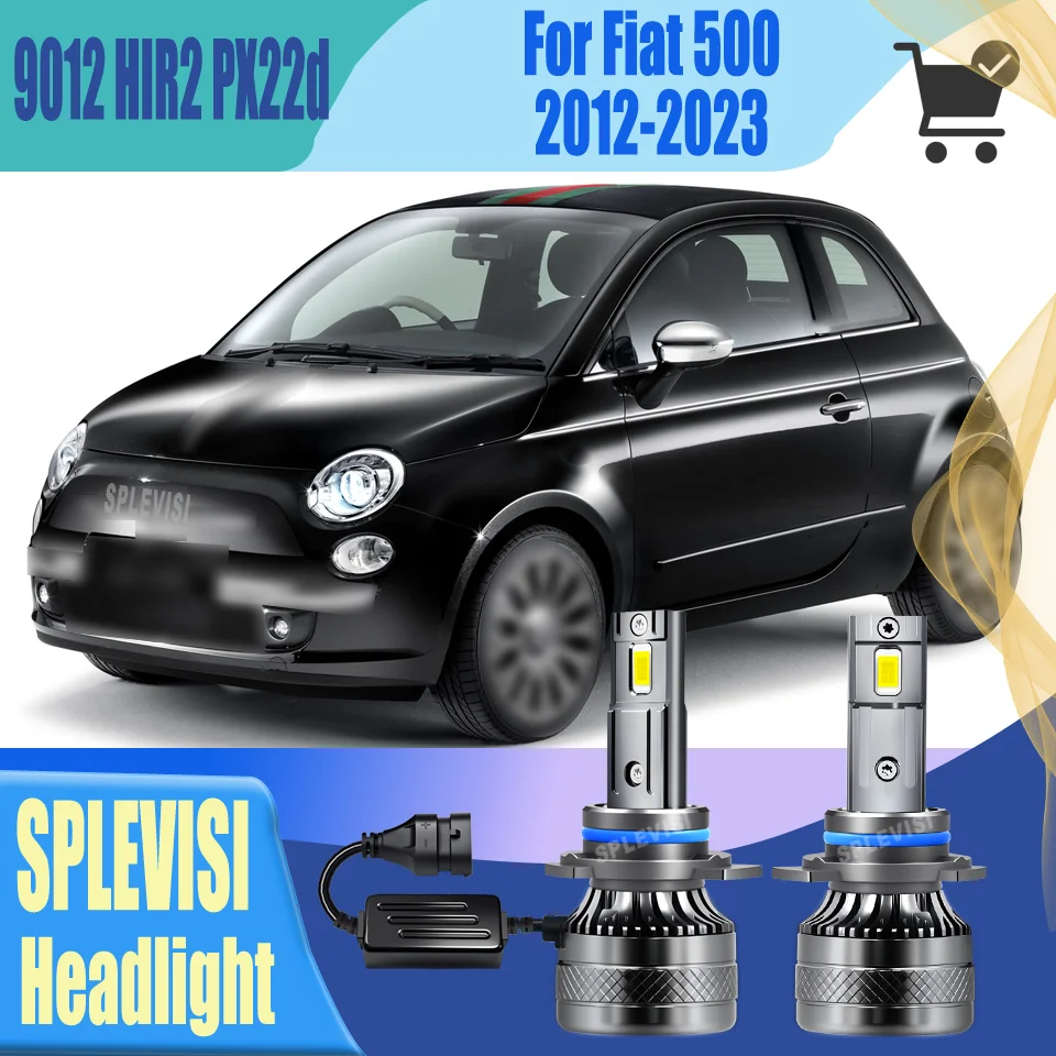

LED Headlight CSP 3570 Chips Reliable Night Lighting Warranty 2 Years For Fiat 500 2012 2013 2014 2015 2016 2017 2018-2023