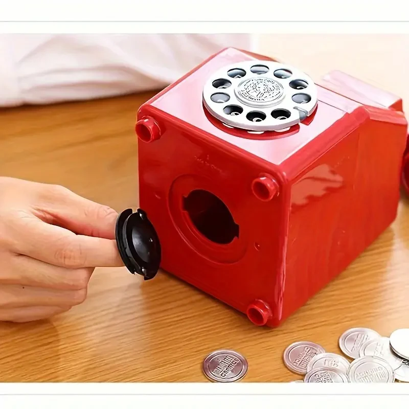 Retro-Telefon-Spardose Geschenk für Jungen und Mädchen Kinder-Fotografie-Requisiten Aufbewahrungsdose Zimmer-Foto-Requisiten Dekoration Geschenke – Detail 7