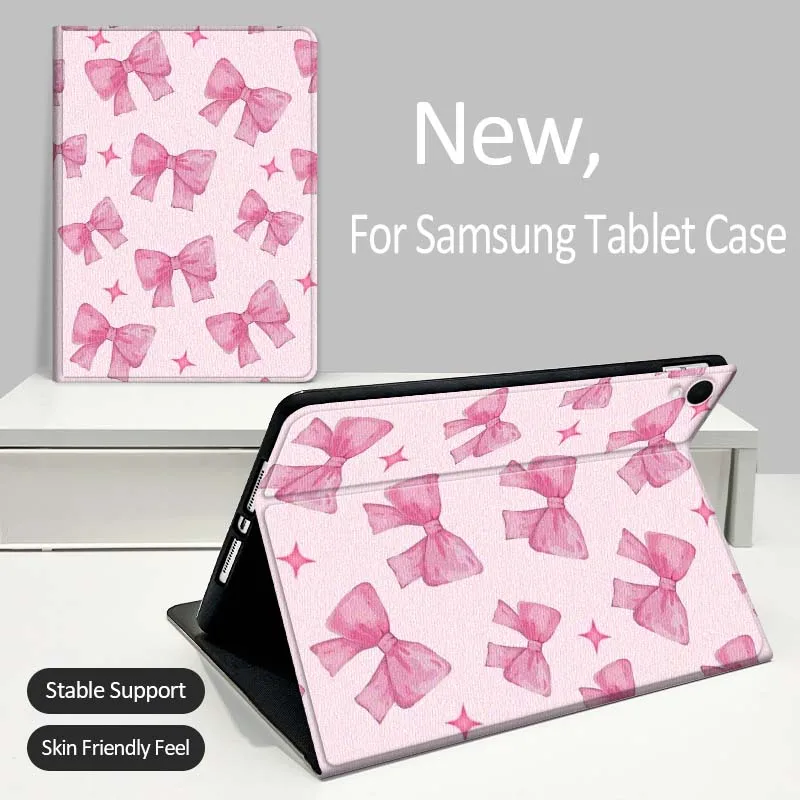 

Pink Bow Pattern Art Tablet Case For Samsung Galaxy Tab A A7 A8 A9 A11 S6 S11 Lite Plus 10.1 10.4 10.5 Inch 2022 2025