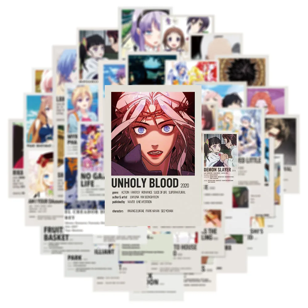 10/30/50pcs Classic Anime Poster Graffiti Adesivi Manga giapponese Decorazione adesiva Scrapbook Laptop Telefono Cartoon Decalcomanie Pack