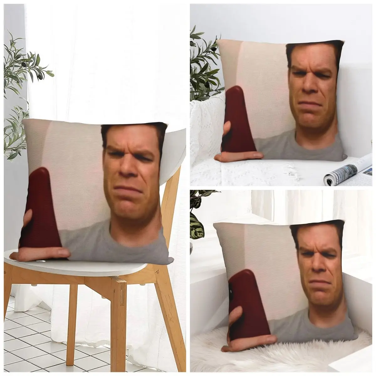 Dexter Morgan Pillow Case Cushion Cover Square Graphic Pillow Cover Funny Pillowcases For Chair Sofa Home Decoration