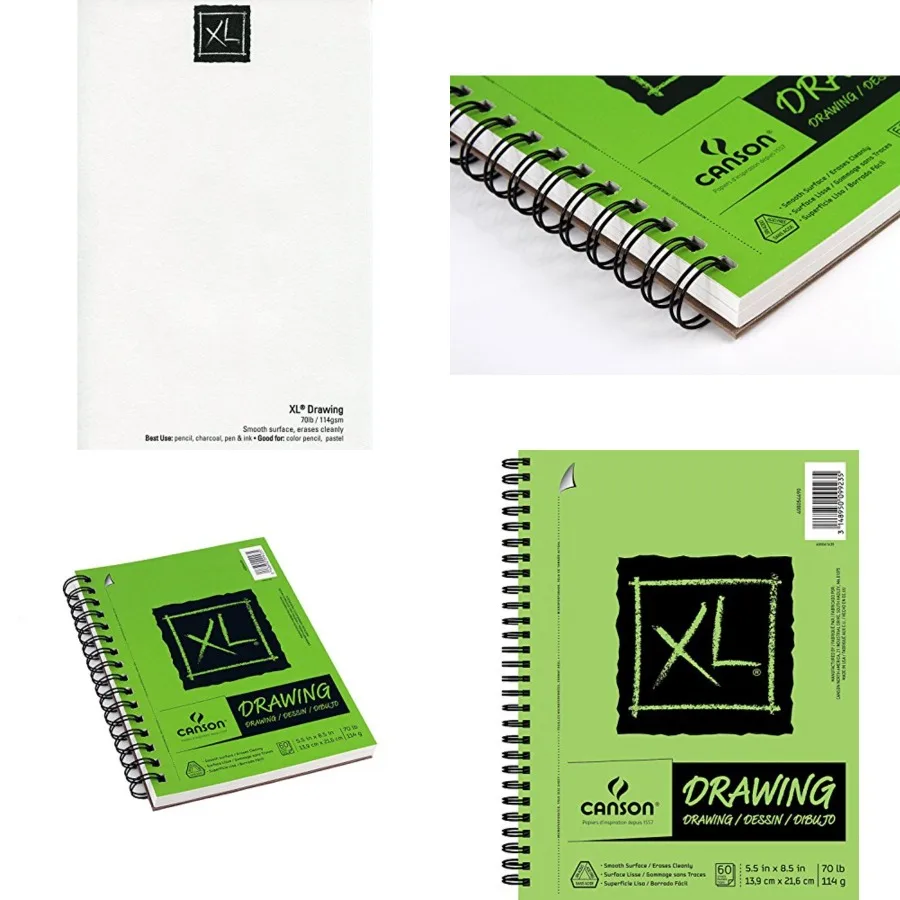 XL Series Drawing Paper, Wirebound Pad, 5.5x8.5 inches, 60 Sheets 70lb/114g - Artist Paper for Adults and Students - Charcoal,