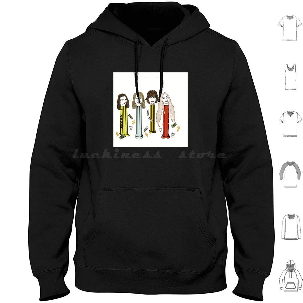 Real Housewives Pez Dispensers Hoodie Cotton Long Sleeve Rhobh Real Housewives Erike Jayne Lisa Rinna Meme Funny Pez Candy Pez