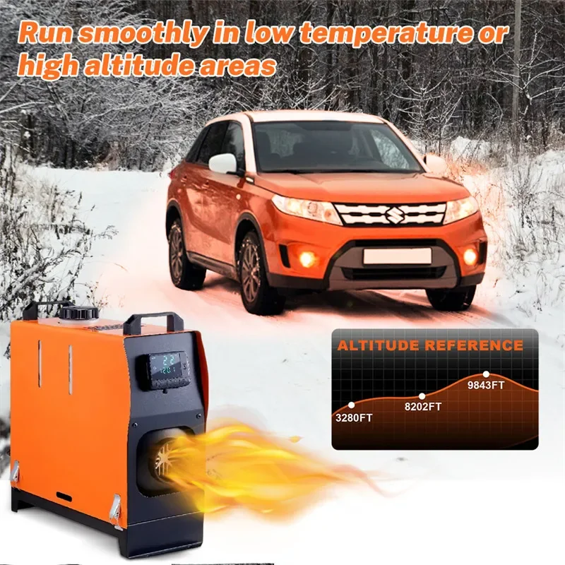 5/8KW diesel air heater Car heater 12V diesel heater with LCD switch muffler for car truck boat RV parking diesel heater