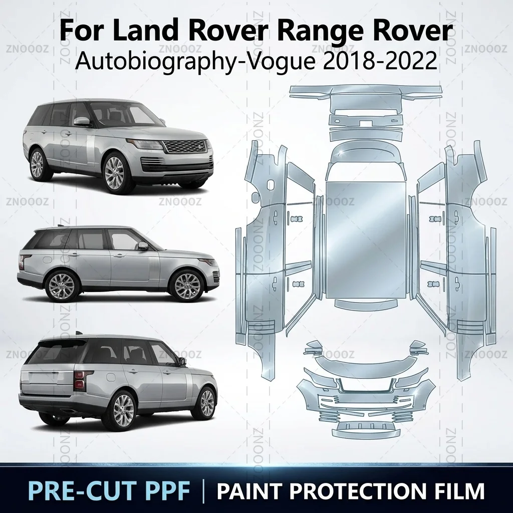 Film de protection de peinture PPF pré-découpé pour véhicule complet 8,5 mil, TPU mat transparent, pour Land Rover Range Rover Autobiography-Vogue 2018-2022