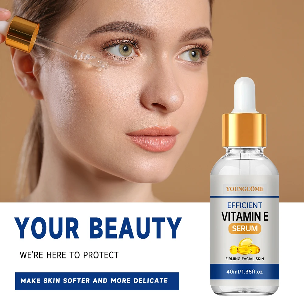 Vitamin E Gesichtsserum, Aufhellung, Schrumpfung der Poren, Faltenentfernung, Blackspot, Aufhellung, Hautpflege-Essenz, Hautpflegeprodukt, Bio