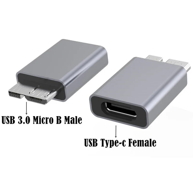 USB C to Micro B USB3.0 Adapter Type C Female to Micro B Male Fast Charge USB Micro 3.0 to Type C Super Speed for HDD