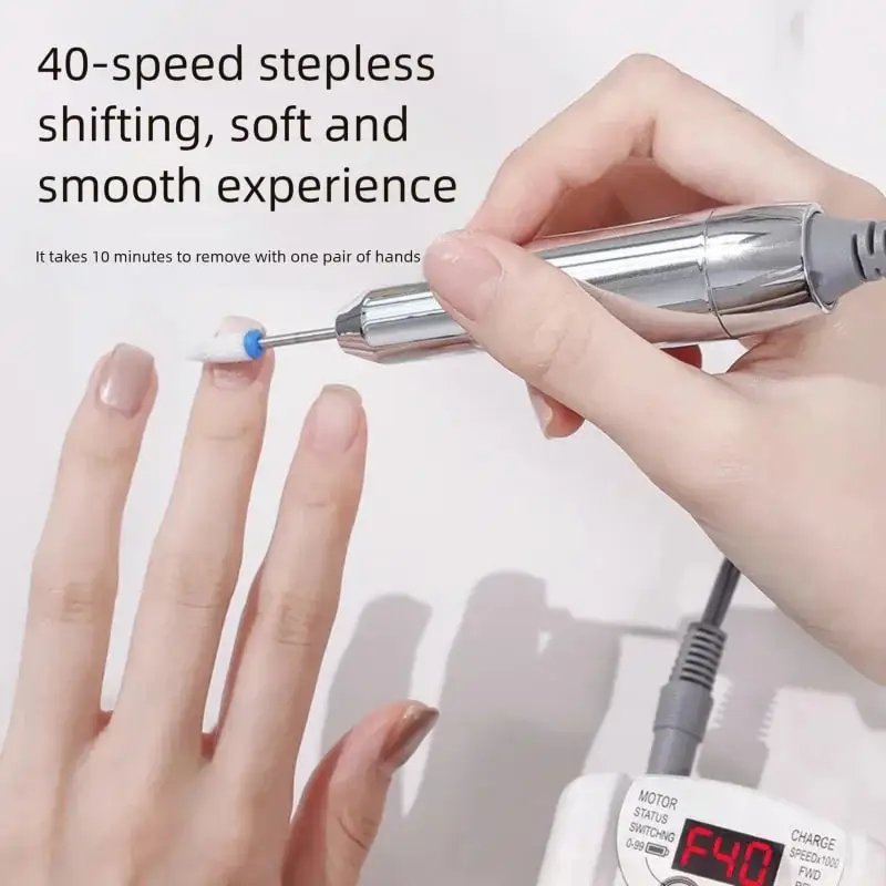 Professional Electric Nail Drill Machine Rechargeable High-Speed Dead Skin Removed Portable Nail Polish Tool for Salon Home DIY