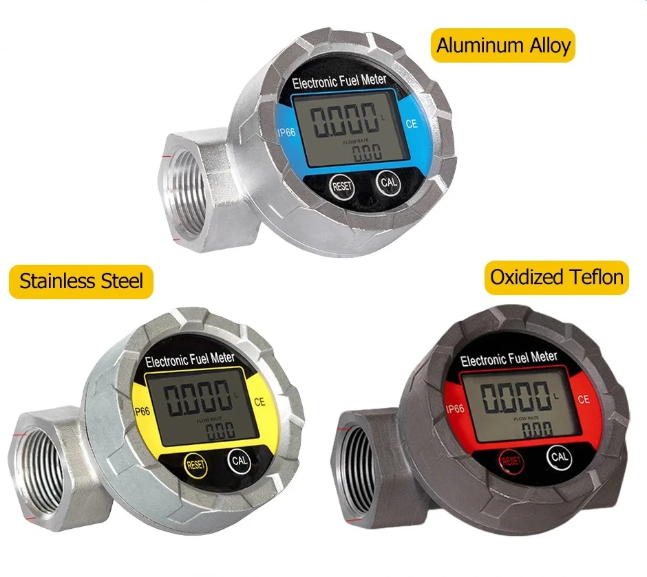 

DN20/DN25 Electronic Turbine Flow Meter Waterproof High Precision Digital Liquid Flowmeter Aluminum Alloy Stainless Steel Te Flo