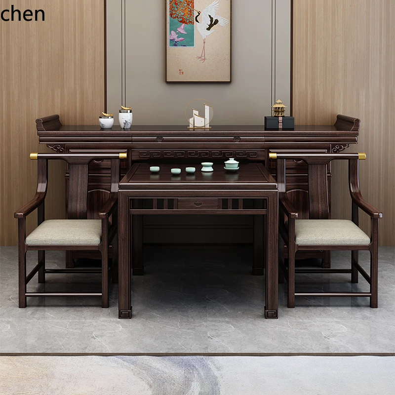 보라색 금단향 원목 중간 홀 팔대수신 테이블