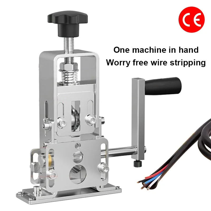 Portable Wire Edm Machine Electric Wire Puller Peeling Automatic Hand Crank Manual Scrap Peeling Copper Cable Stripper 1-25mm