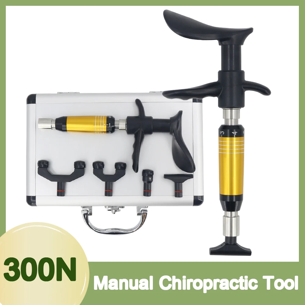 

300N Portable Spine Manual Chiropractic Tool Physiotherapy Adjusting Massage Gun 6 Levels Intensity Muscle Relax Pain Relief