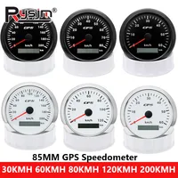 Velocímetro GPS con retroiluminación de 30 ~ 200KMH, 7 colores, 85MM, con antena GPS para motocicleta, barco marino, 60kmh, 120kmh, medidor de velocidad para coche