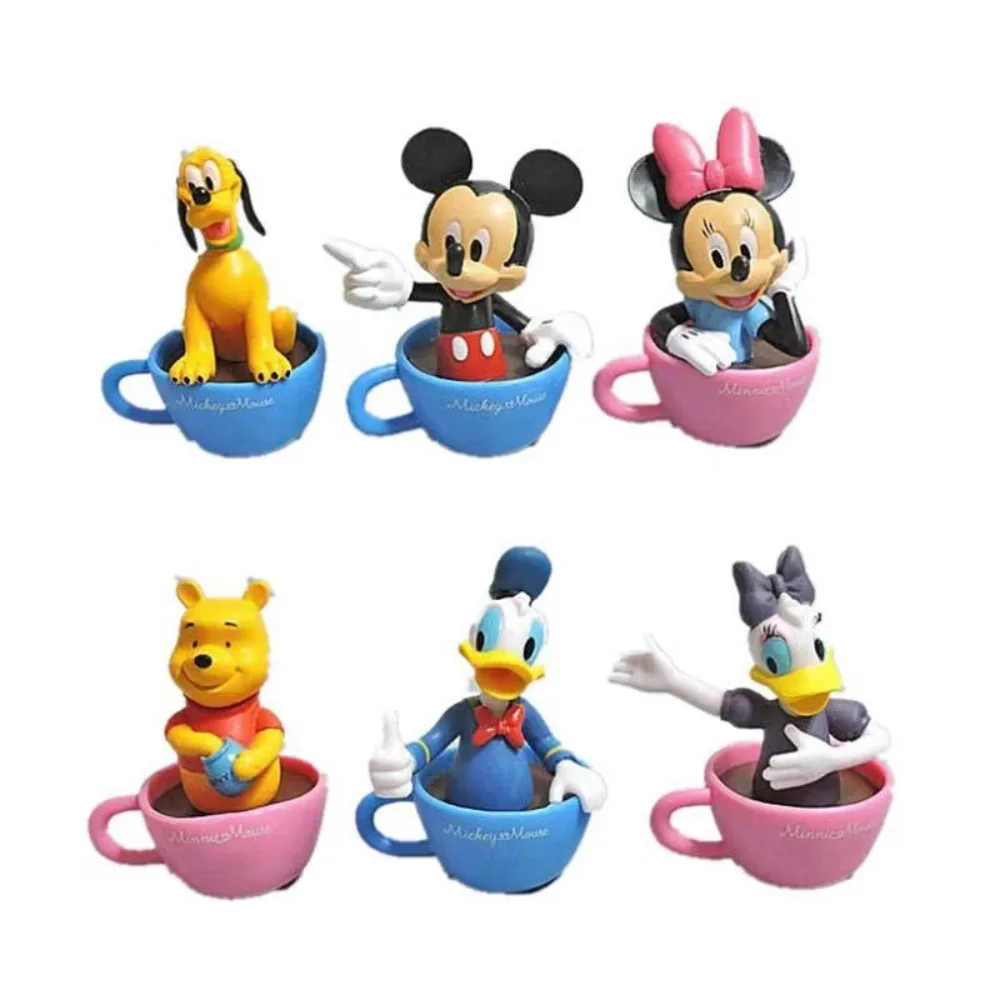 

Disney Cute Cartoon Mickey Mouse Clubhouse Winnie Minnie Pluto Donald Duck Six Styles Models Cake Decorations Dolls Toy Ornament