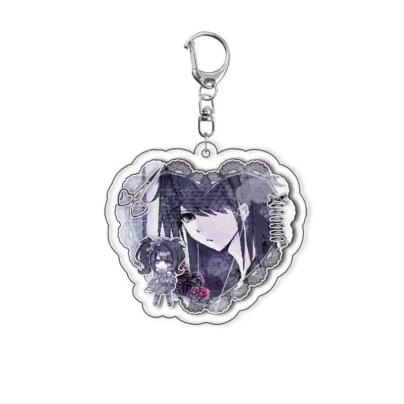 Anime KAngel Amechan Keychain Women Needy Girl Overdose Acrylic Key Chain Man Key Ring Bag Pendant Ornament NGO Accessories Gift