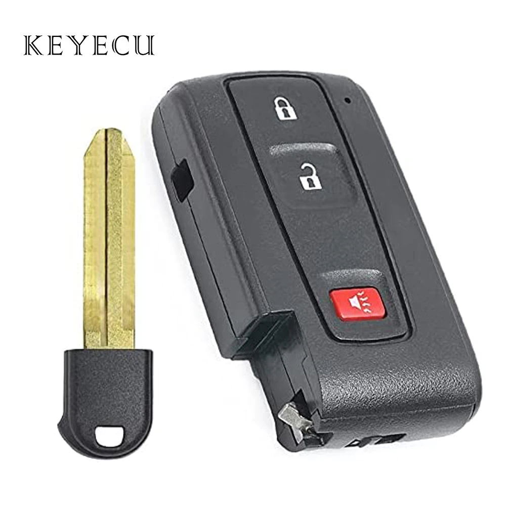 

Key Shell Replacement Keyless Smart Remote Key Case 3 Buttons for Toyota Prius 2004 2005 2006 2007 2008 2009