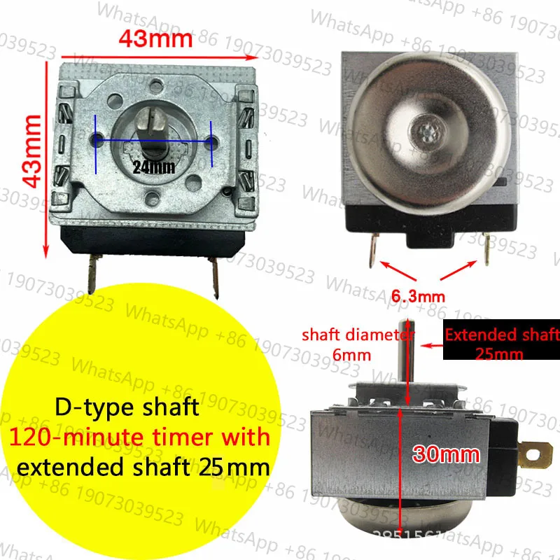 Mechanical 15/90/120 MinuteTimer Switch With Bell For Electronic Microwave Oven Cooker