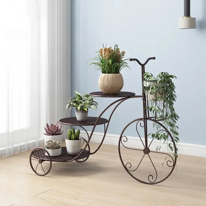 Light Luxury Living Room Floor-to-ceiling Plant Shelves Simple Indoor Balcony Plant Stands Creative Household Flower Pot Rack