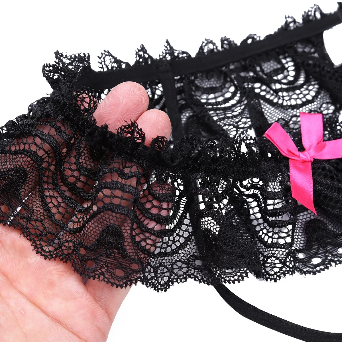 Sexy Mens Lingerie Mesh See Through Lace Sissy G String Thong Panties Open Butt Jockstrap Bikini Briefs Underwear Underpants
