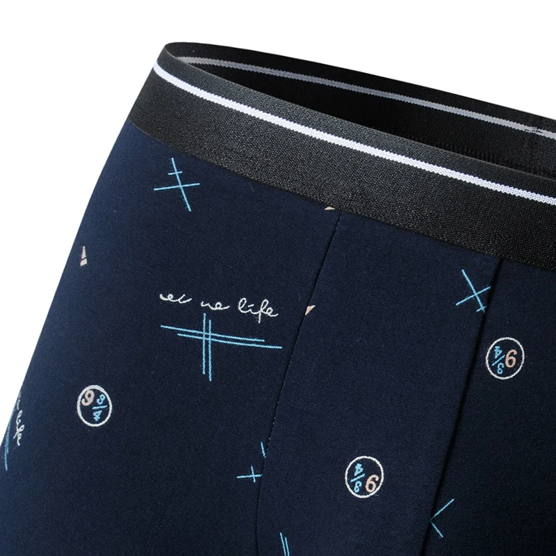 ملابس داخلية مطبوعة بمقاس كبير للرجال مكونة من 4 قطع، ملابس داخلية مريحة ومثيرة للمراهقين، ملابس داخلية مختلطة في مجموعة متنوعة من الألوان cueca