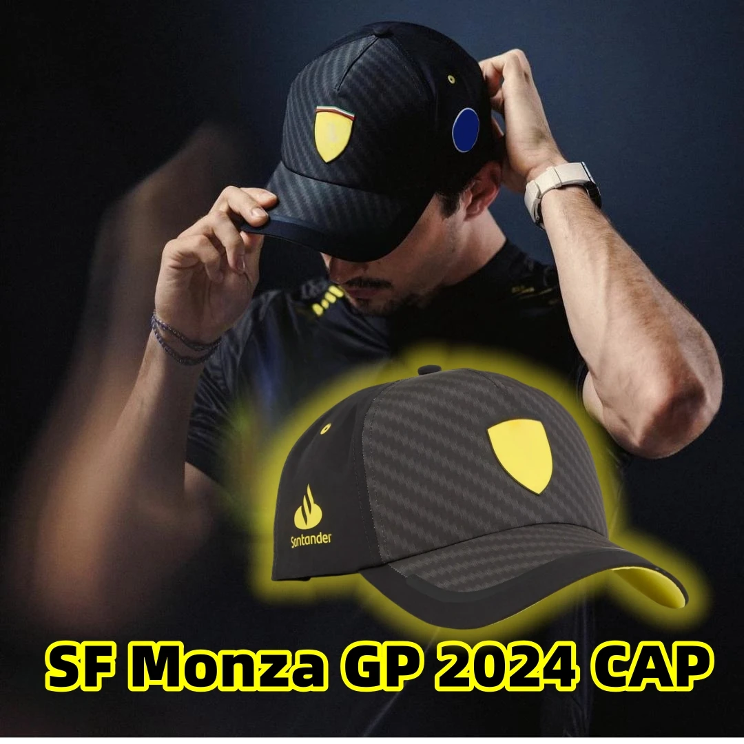 Scuderia SF Włochy 2024 Charles Leclerc Monza GP Team Cap F1 Carlos Sainz Czapka z daszkiem Czapka z daszkiem Formuła One Kapelusz Akcesoria dla fanów