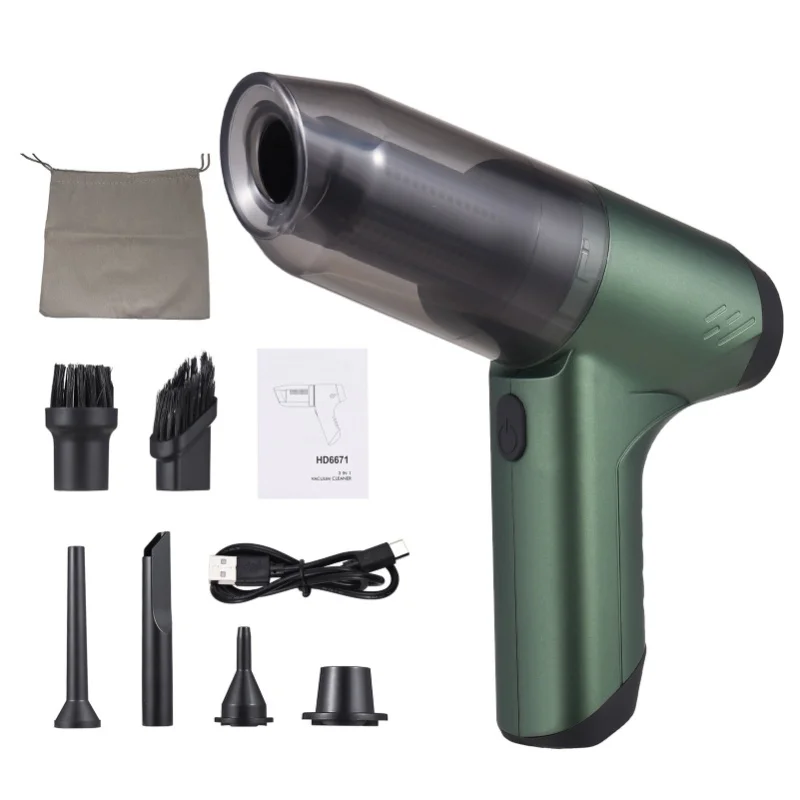 Cordless Handheld Vacuum Cleaner 19000Pa High Power Suction 3-in-1 Dust Buster Air Blower Function 120W Hand Pump Home Cleaning