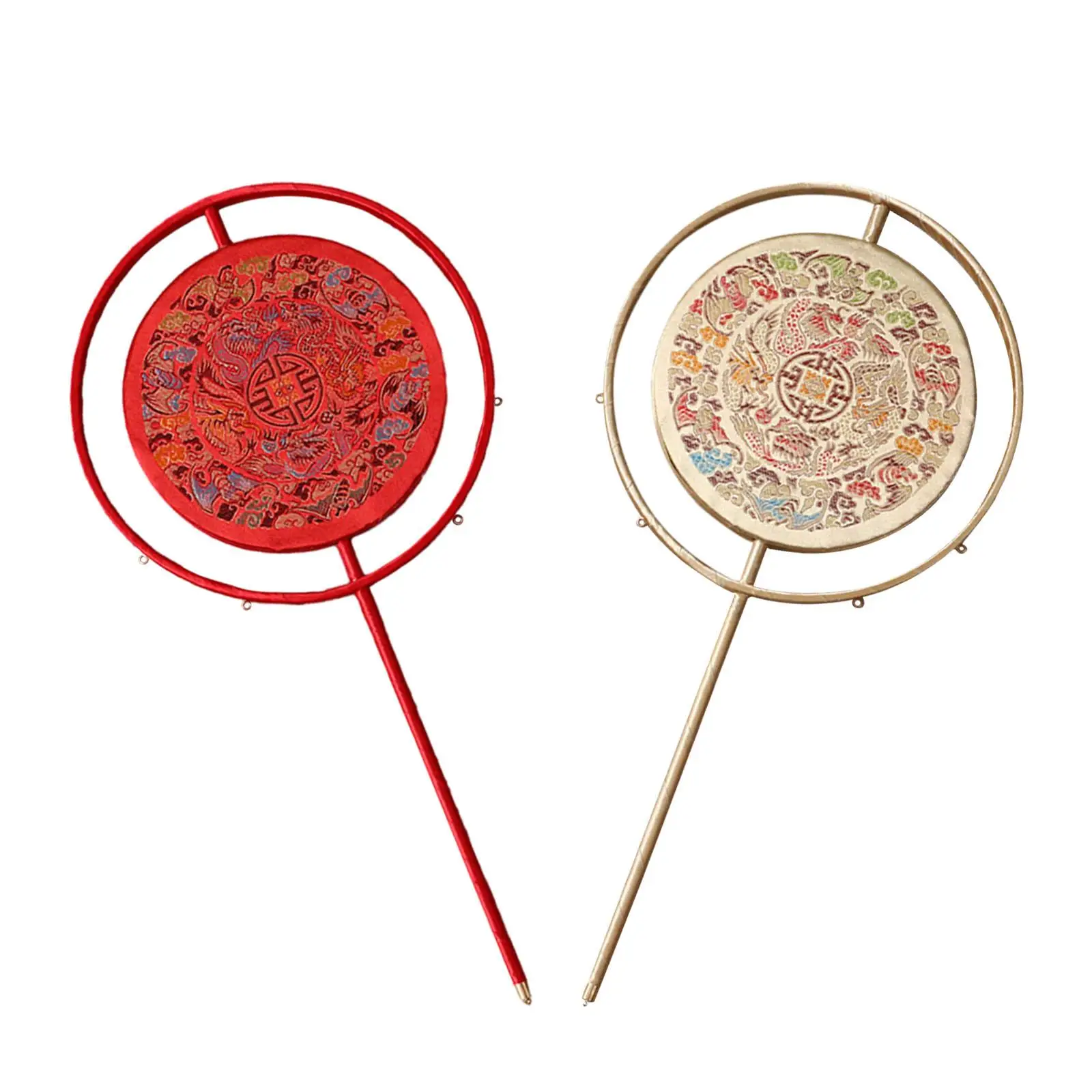 Chinese Wedding Hand Fan Semi Finished Double Sided Wedding Decoration with